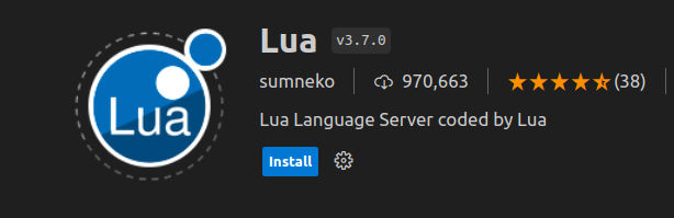 https://marketplace.visualstudio.com/items?itemName=sumneko.lua